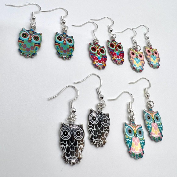 Owl Earrings - Bird Earrings - Dangle Earrings - Animal Earrings - Cottagecore - Picture 2 of 10
